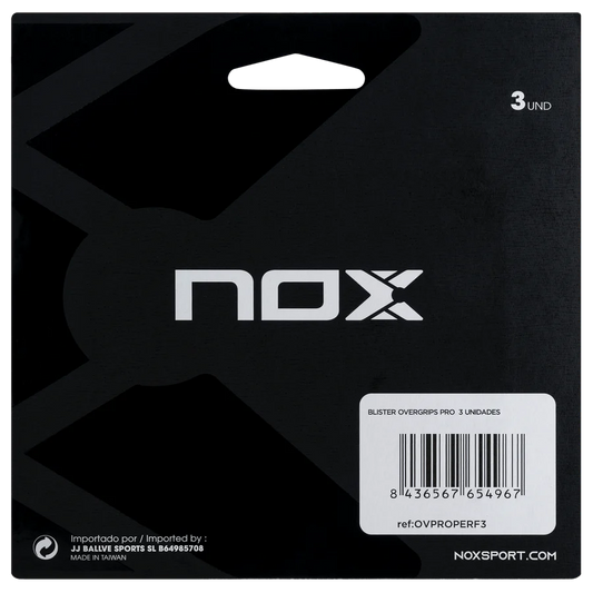 Nox pro overgrip for padel. Red,yellow and blue. 3 Pack. Back