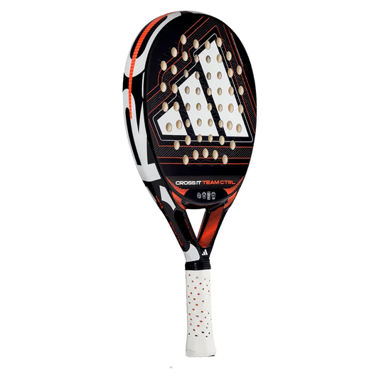 adidas Cross IT Team CTRL 2026 padel racket angled view showing face texture and precision control layout