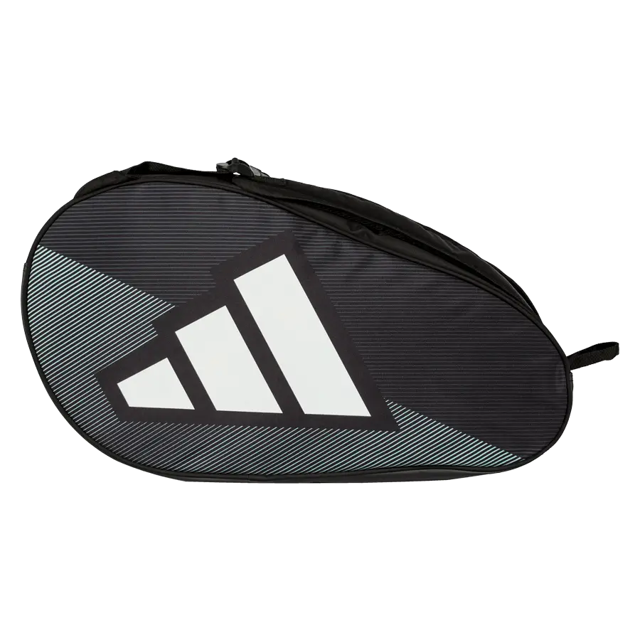 Adidas overgrips for padel tennis. Three in a pack, black colour with branding on each.