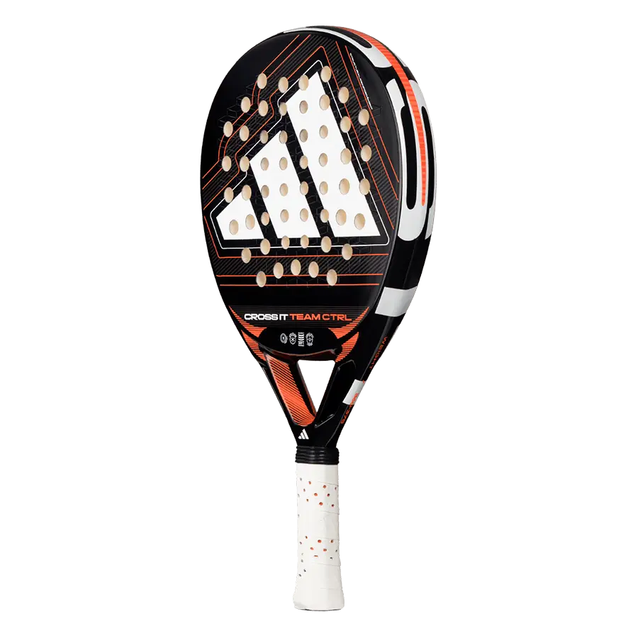 adidas Cross IT Team CTRL 2026 padel racket angled view showing face texture and precision control layout