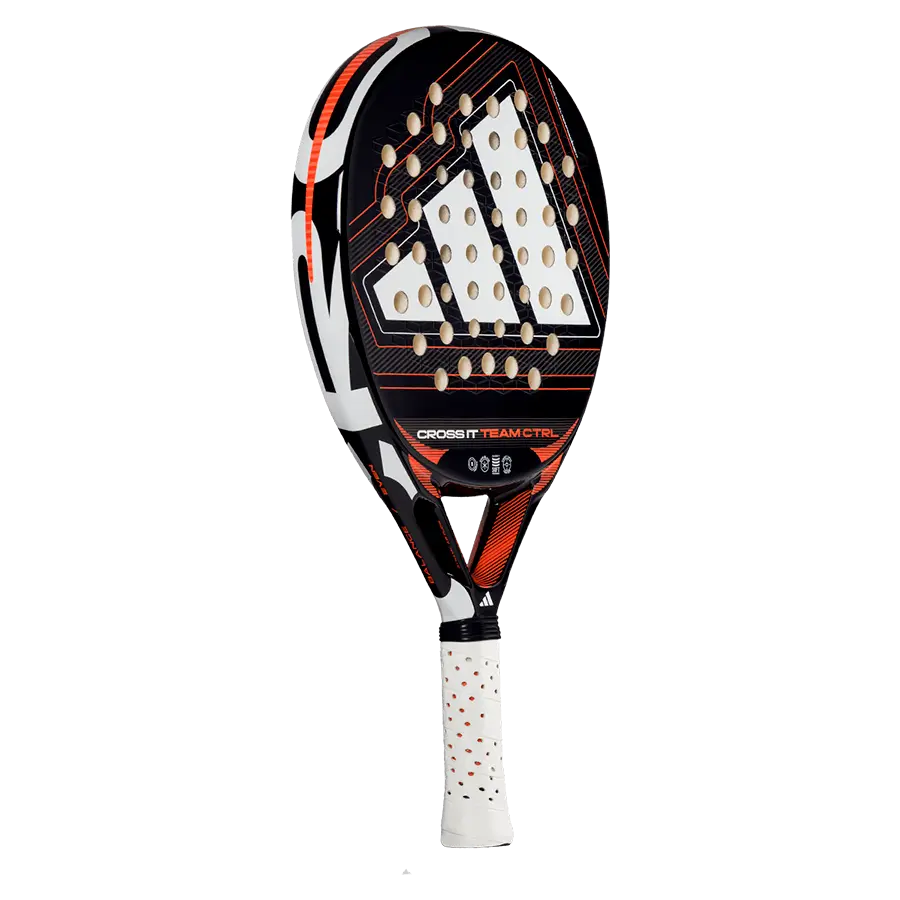 adidas Cross IT Team CTRL 2026 padel racket angled view showing face texture and precision control layout