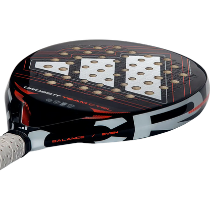 adidas Cross IT Team CTRL 2026 padel racket top edge detail showing round control focused head shape
