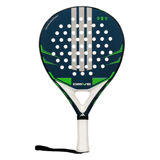 adidas drive blue 2026 padel racket full front view with striking blue design designed for beginner players.