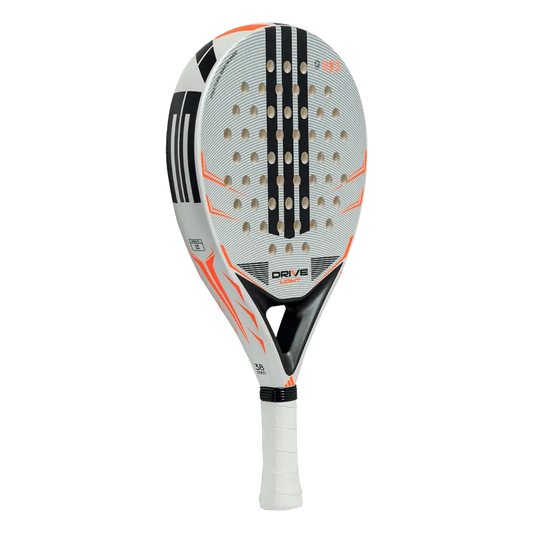 adidas drive light 2026 padel racket angled front view, forgiving all round padel racket for learning players, designed for beginner players
