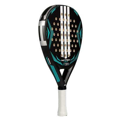 adidas Match Light 2026 padel racket angled front view, balanced lightweight frame with large sweet spot, designed for beginner players.