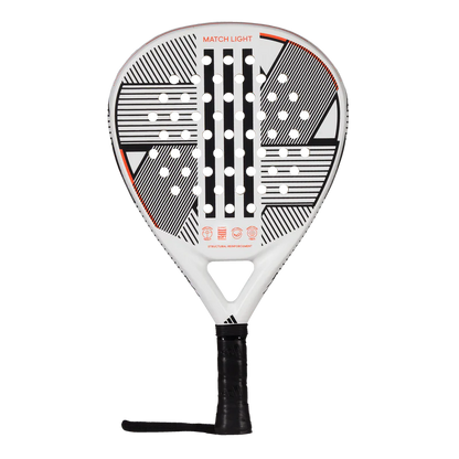 adidas Match Light 3.3 padel racket full front view, lightweight round beginner control racket, designed for beginner players