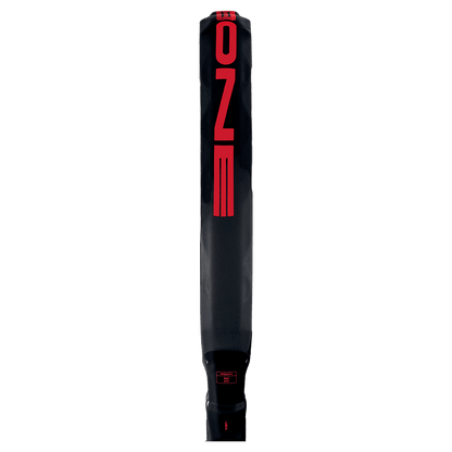 Side profile of the Adidas Metalbone Carbon 2026 padel racket with bold red ONE branding, designed for advanced players.