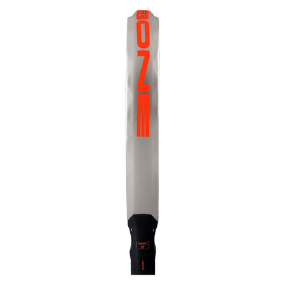 Side view of the Adidas Metalbone Carbon CTRL 2026 padel racket showing slim profile and orange ONE design, designed for advanced players.