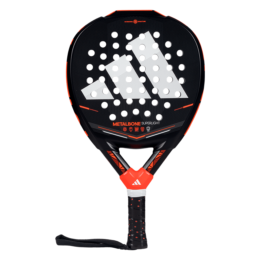 adidas Metalbone Superlight 2026 padel racket front face view, designed for beginner players