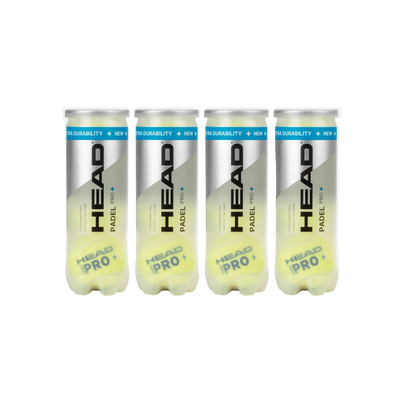 Head Pro + Padel Balls (4 Tubes - 12 Balls)