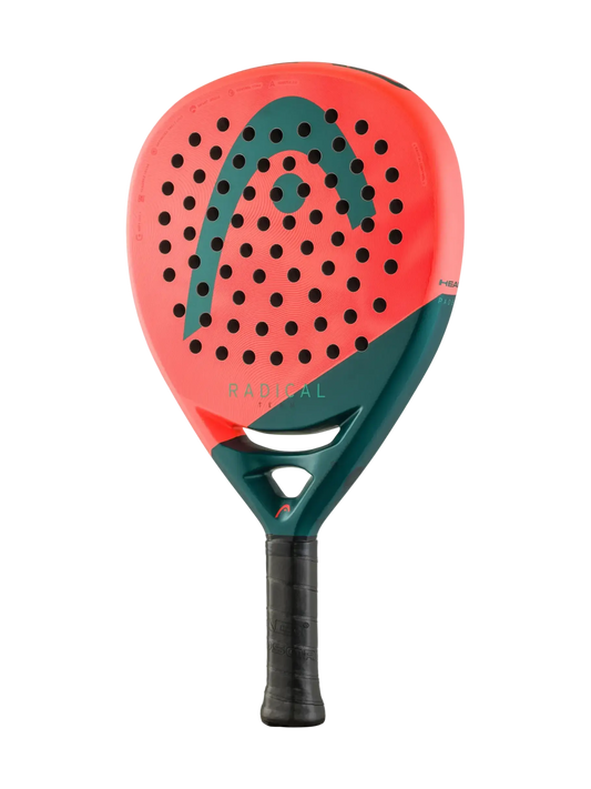 HEAD Radical Team 2026 padel racket side view, 38mm beam with low balance for control and comfort, designed for intermediate players