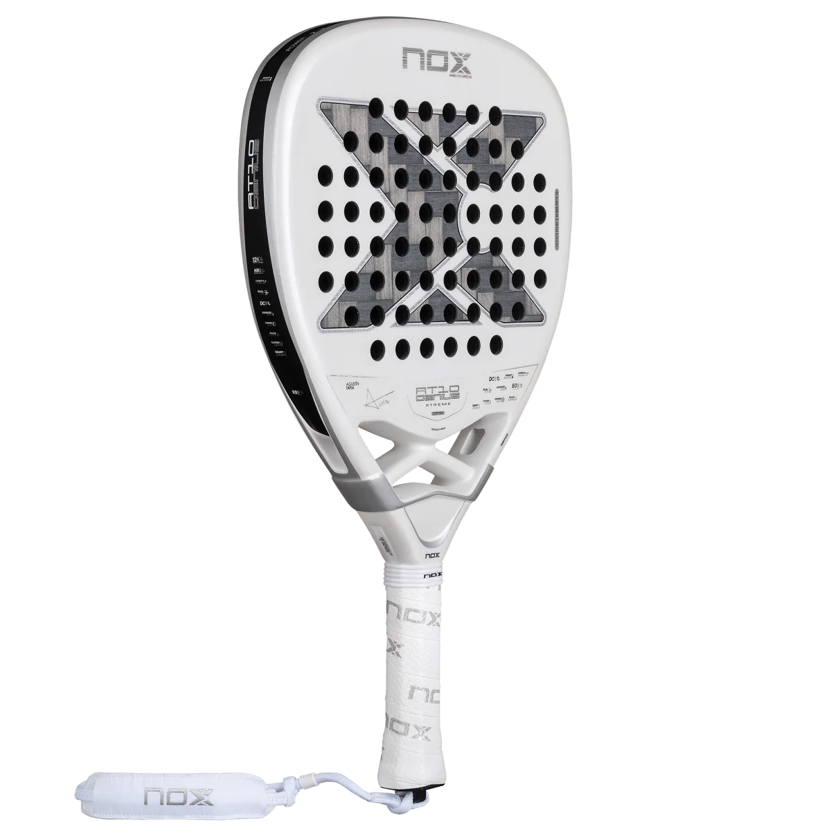 Nox AT10 Genius Attack 12K Alum Xtrem 2026 angled view, diamond shape, designed for advanced players
