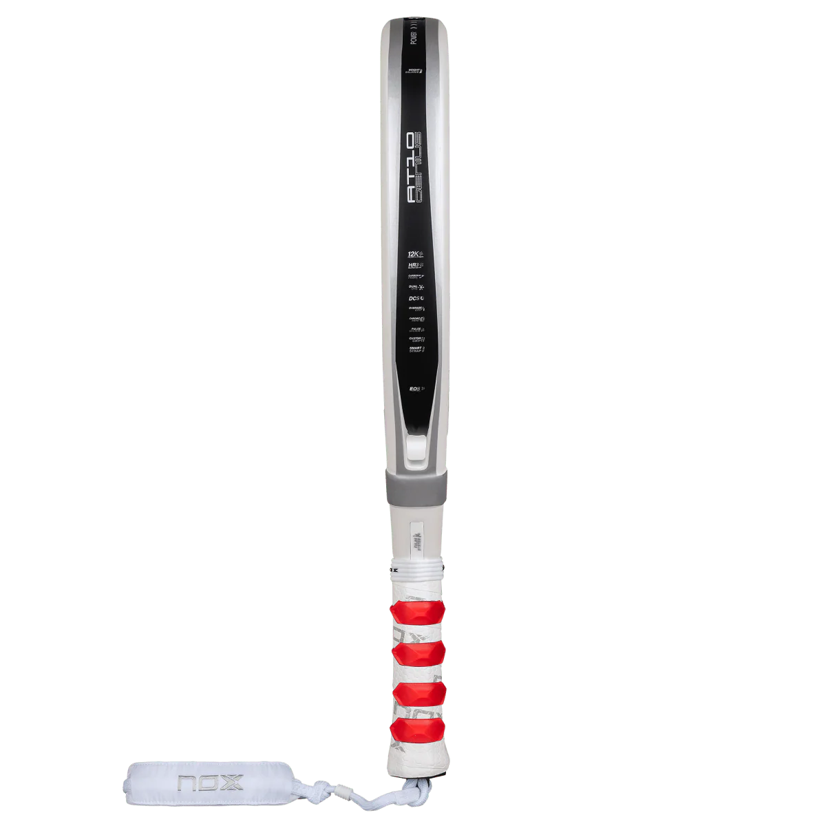 Nox AT10 Genius Attack 12K Alum Xtrem 2026 side profile view, red grip, designed for advanced players
