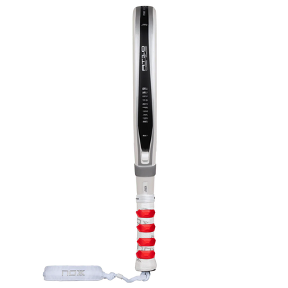 Nox AT10 Genius Attack 12K Alum Xtrem 2026 side profile view, red grip, designed for advanced players