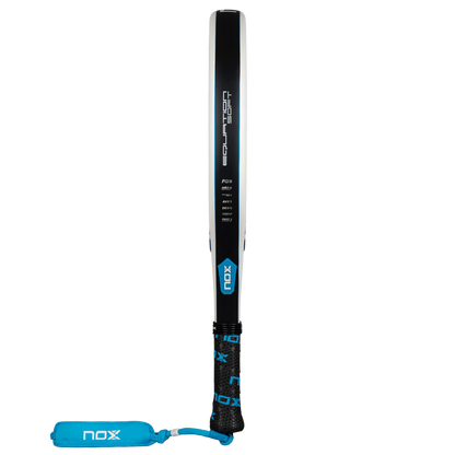 Nox Equation Soft Advanced 2026 padel racket side profile showing frame thickness and construction, designed for intermediate players