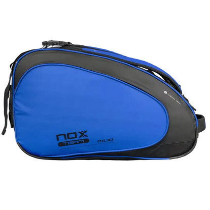 Nox ML10 Team padel bag black and blue side view, designed for all level players