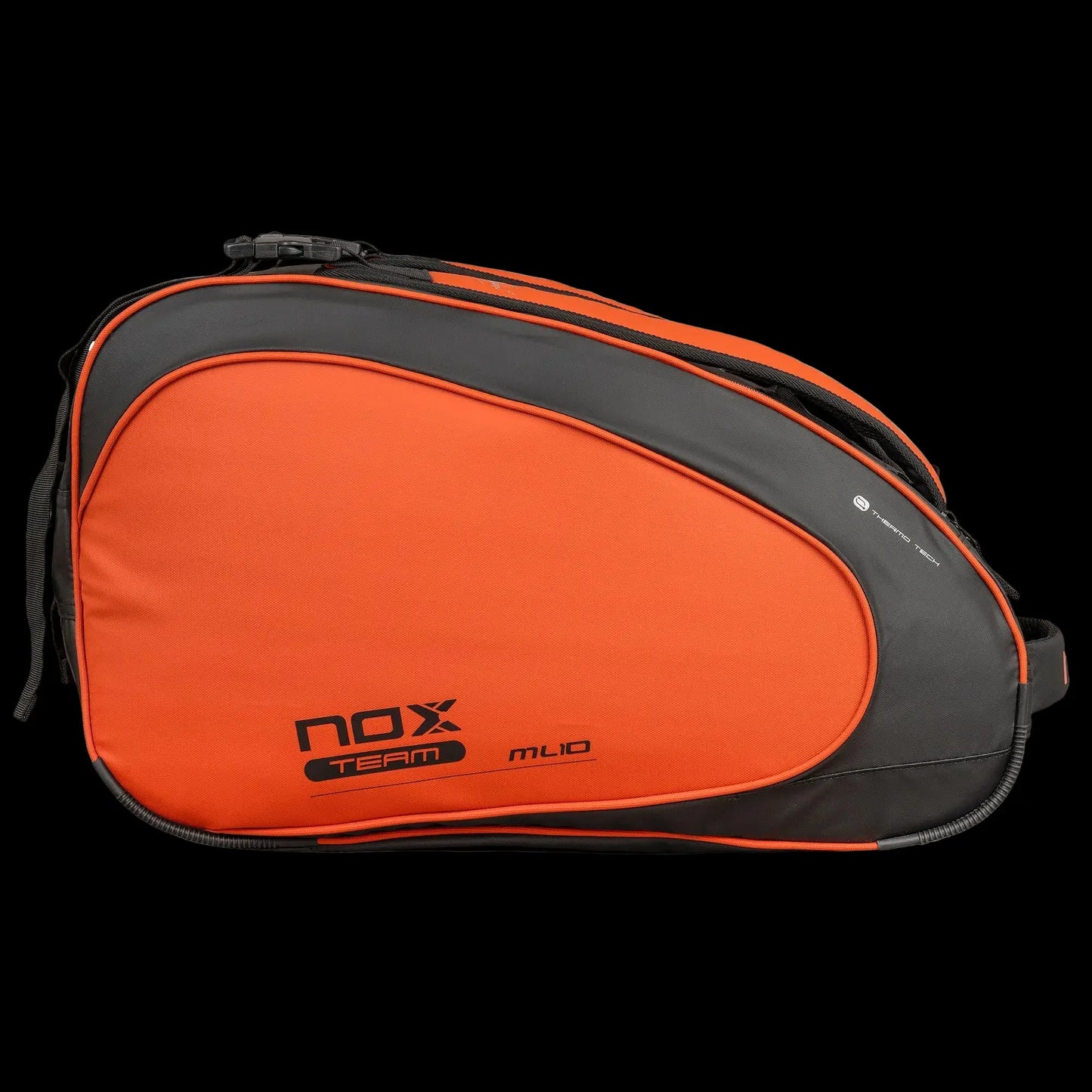 Nox ML10 Team padel bag black and clay side view, designed for all level players