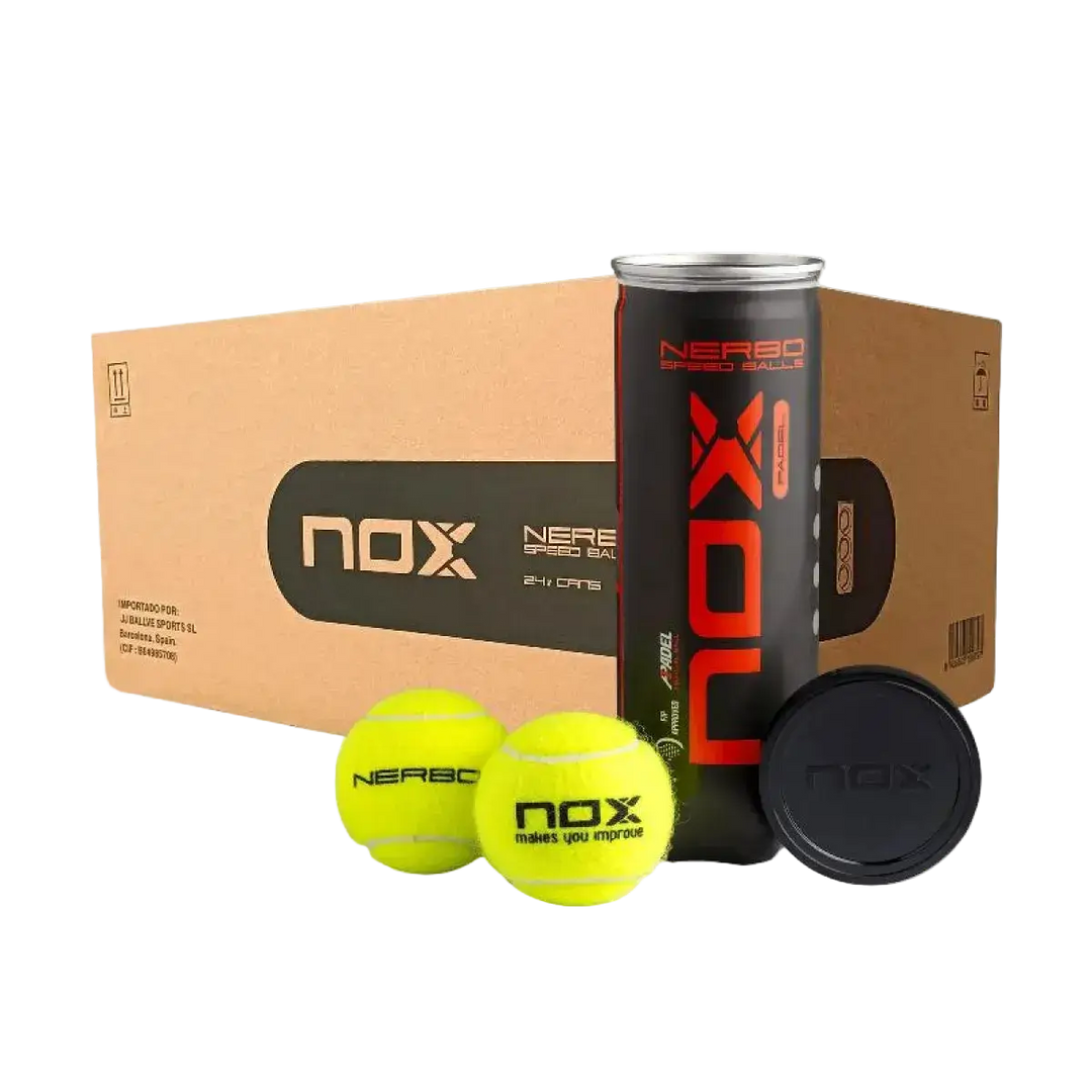 Nox Nerbo padel balls box. 24tubes