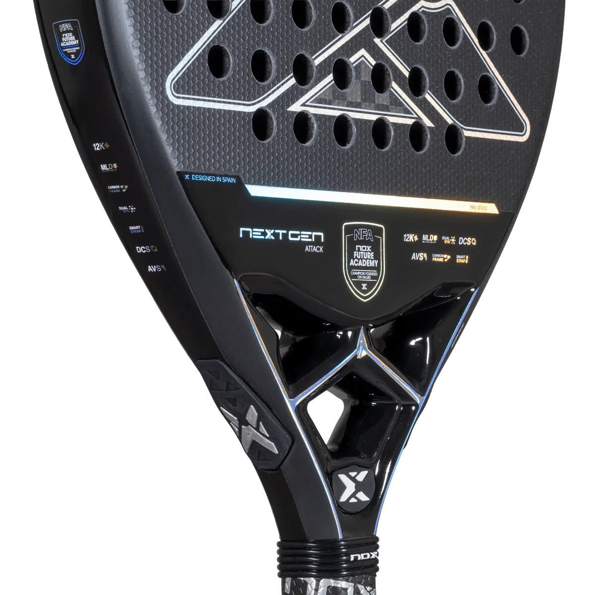 Nox NextGen Pro Attack 12K NFA Series 2026 bridge close up showing NFA badge and technology details