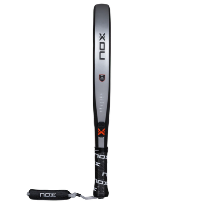 Nox NextGen Pro Attack 3K padel racket side profile showing diamond shape and high balance, designed for intermediate players.