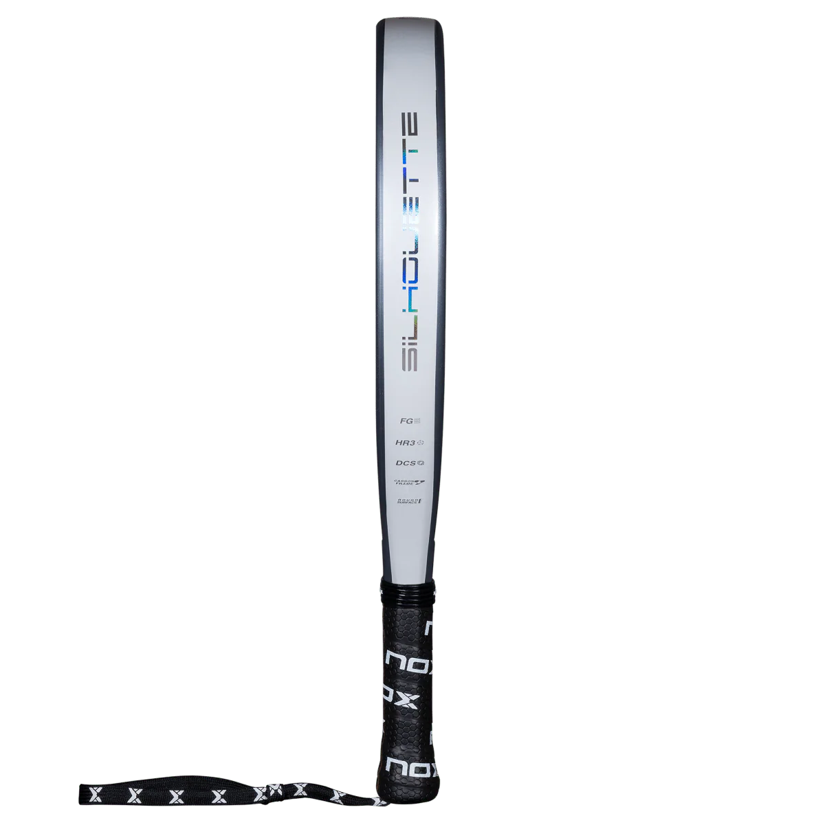 Nox X-ONE Silhouette 2026 padel racket side profile showing slim frame and black grip, designed for lightweight play