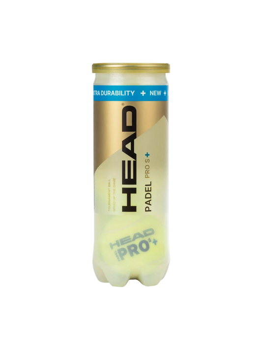 One single can of HEAD Pro S+ padel tennis speed balls, 3 balls in total. front image
