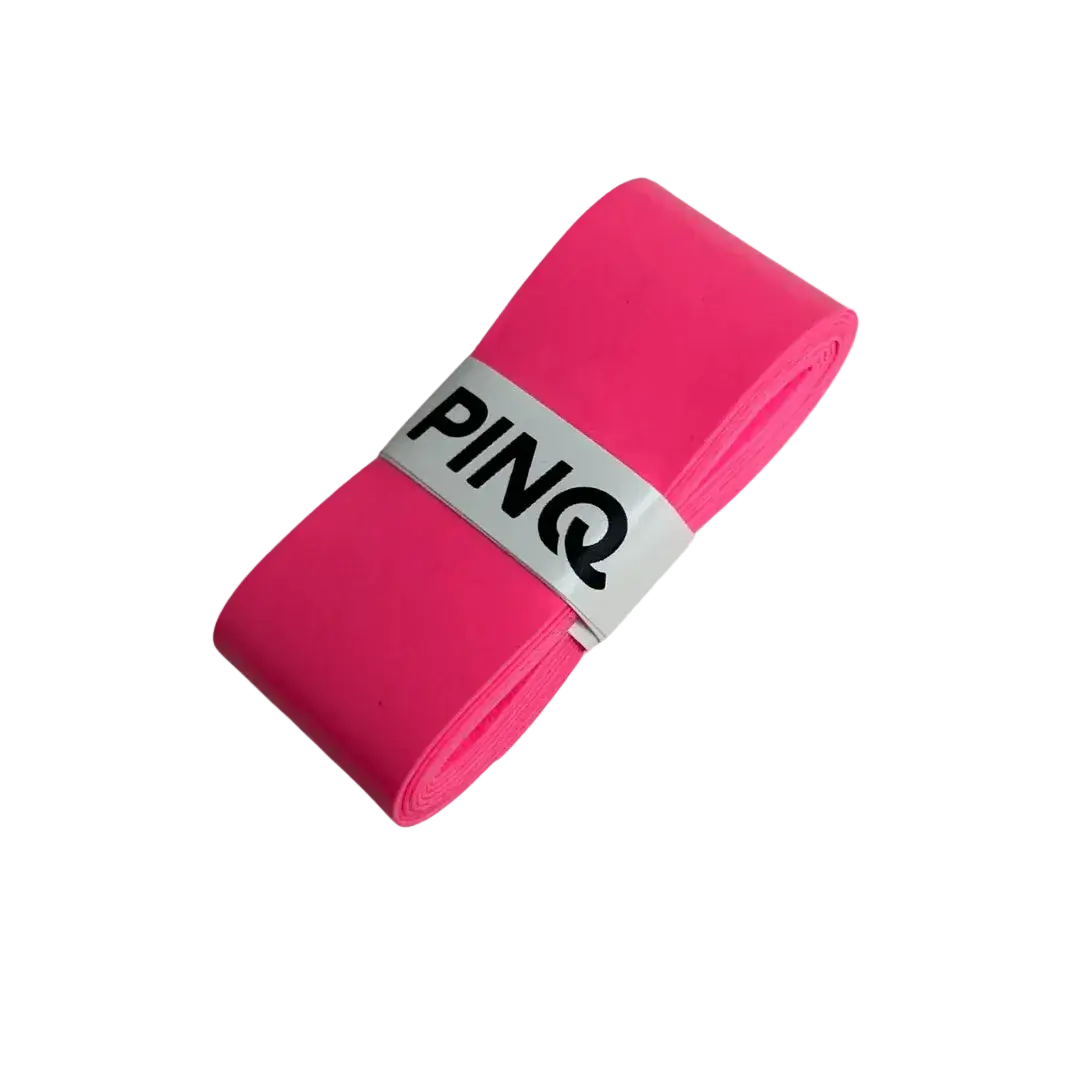 PINQ pink padel overgrip single roll, tacky feel overwrap grip for comfort control and moisture absorption.