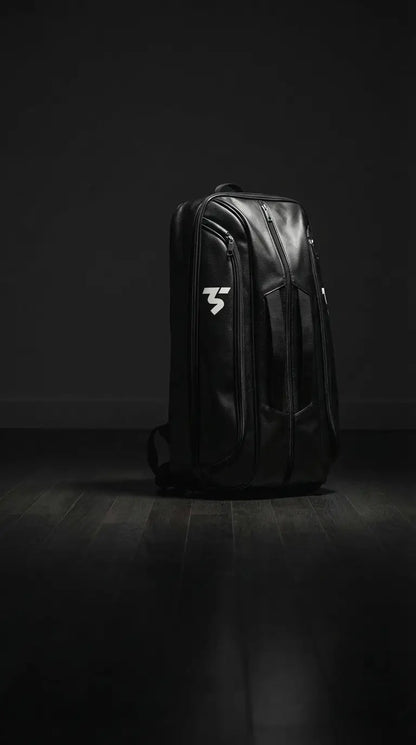 Third Shot game ready sports rucksack, black colourway, studio product image with premium finish