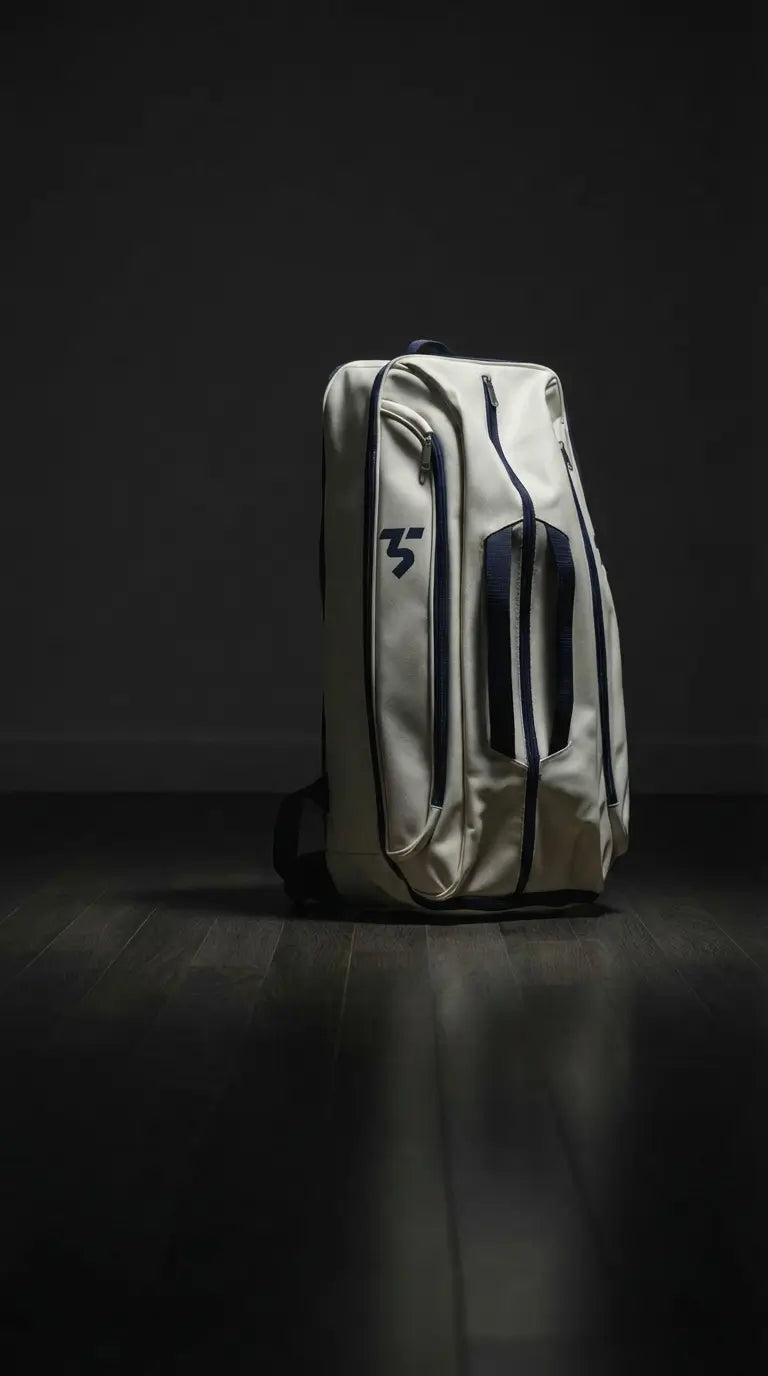 Third Shot game ready sports rucksack, white and navy colourway, studio product image