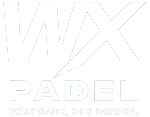 WX Padel logo with in white text with large WX Padel and your game, our passion slogan.