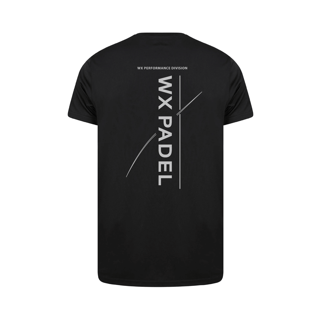 WX Padel Men’s Performance Division T-Shirt in black with large rear print