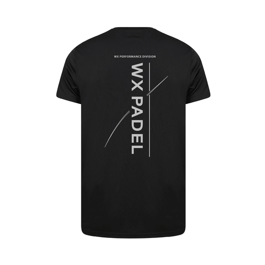 WX Padel Men’s Performance Division T-Shirt in black with large rear print