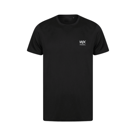 WX Padel Men’s Performance Division T-Shirt in black with grey chest logo