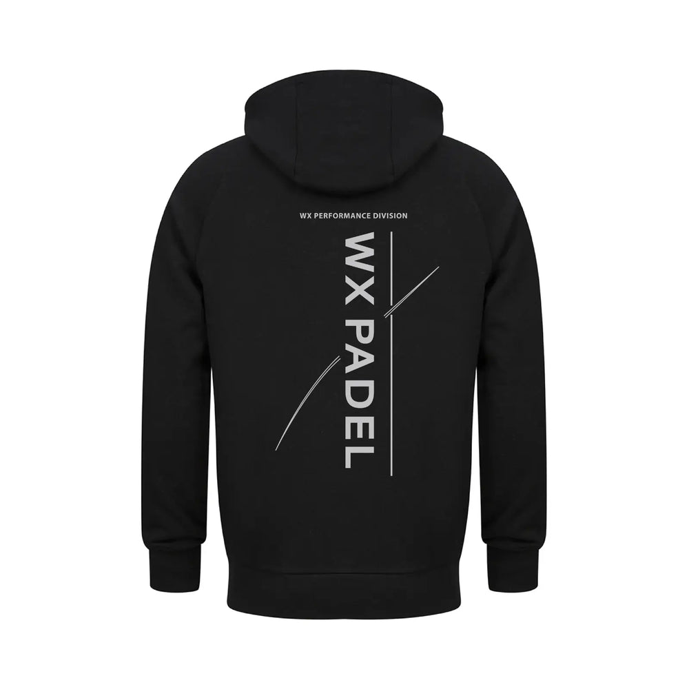 WX Padel Performance Division Pullover Hoodie in black with large rear print
