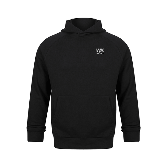 WX Padel Performance Division Pullover Hoodie in black with grey chest logo