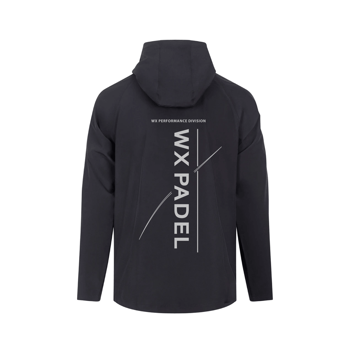 WX Padel Performance Division Technical Full-Zip Hoodie in black with large rear print