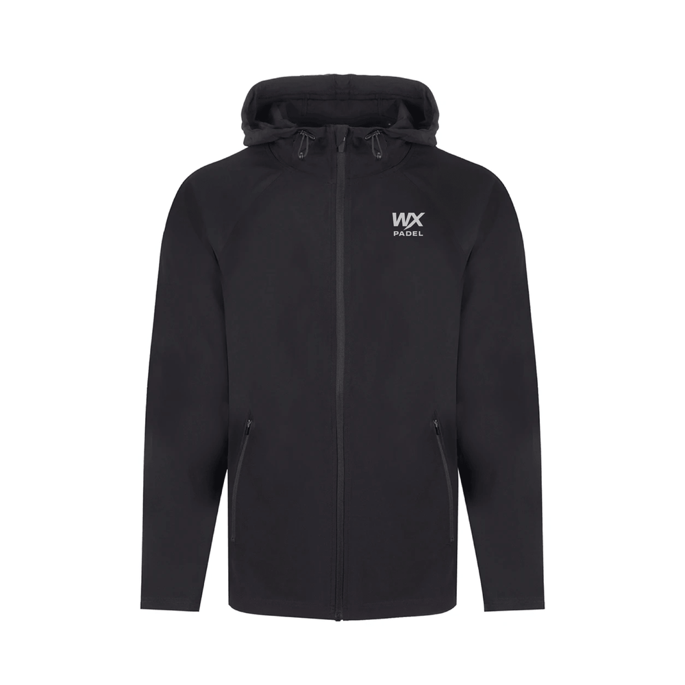 WX Padel Performance Division Technical Full-Zip Hoodie in black with grey chest logo