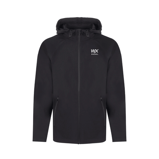 WX Padel Performance Division Technical Full-Zip Hoodie in black with grey chest logo