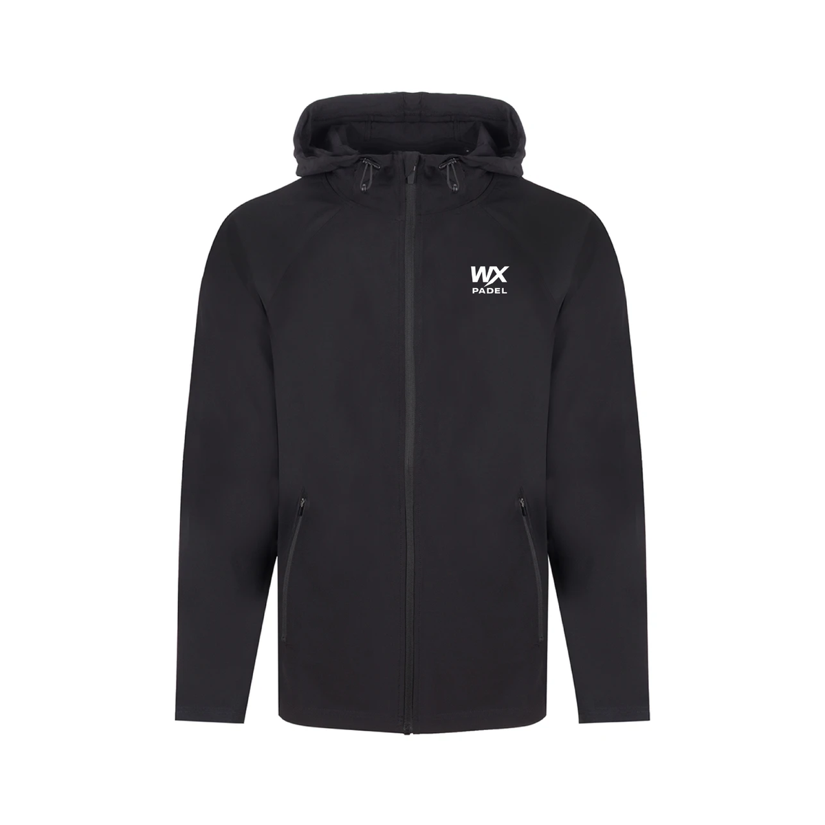 WX Padel Technical Full-Zip Hoodie in black with white chest logo