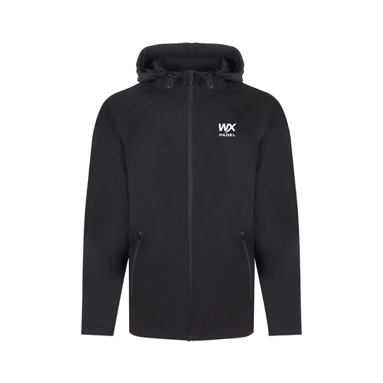 WX Padel Technical Full-Zip Hoodie in black with white chest logo