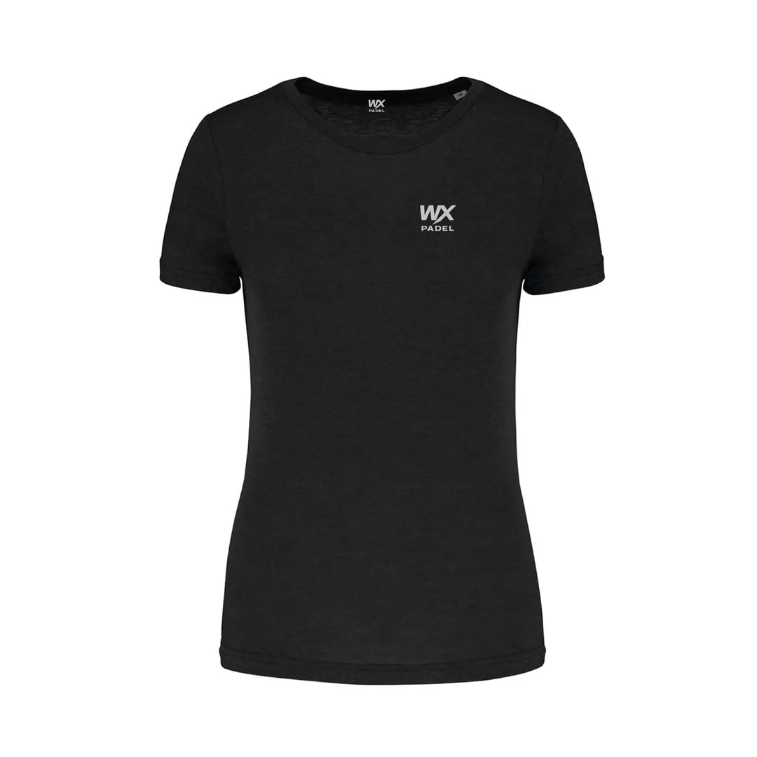 WX Padel Women’s Performance Division T-Shirt in black with grey chest logo